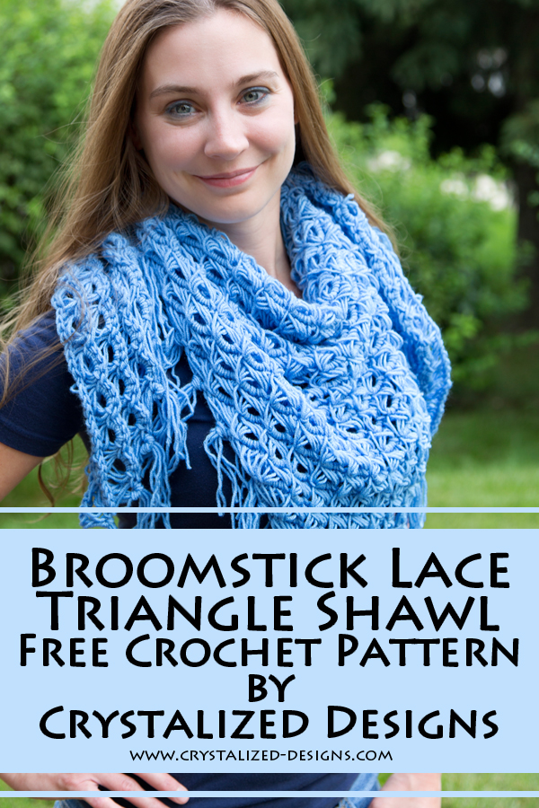 Broomstick Lace Triangle Shawl By Crystalized Designs And Chetnanigans ...